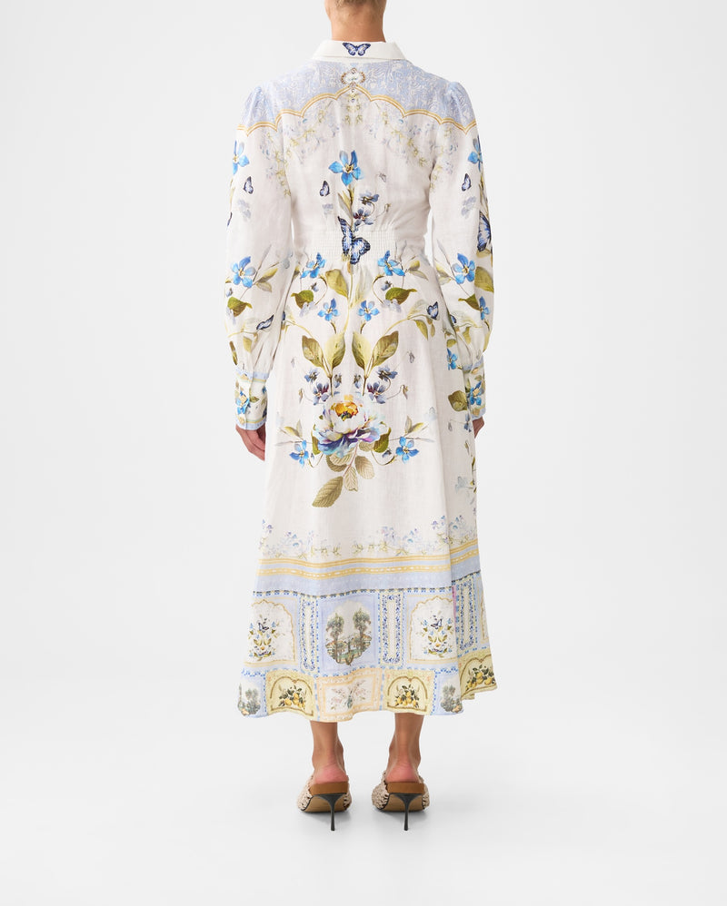 Camilla Waist Tie Shirt Dress - Botanical Ballads