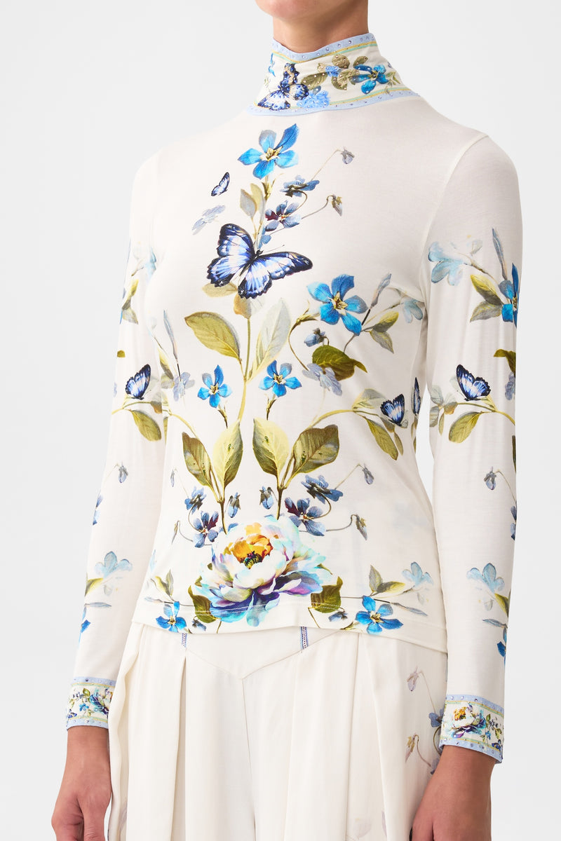 Camilla Jersey Turtleneck - Botanical Ballads