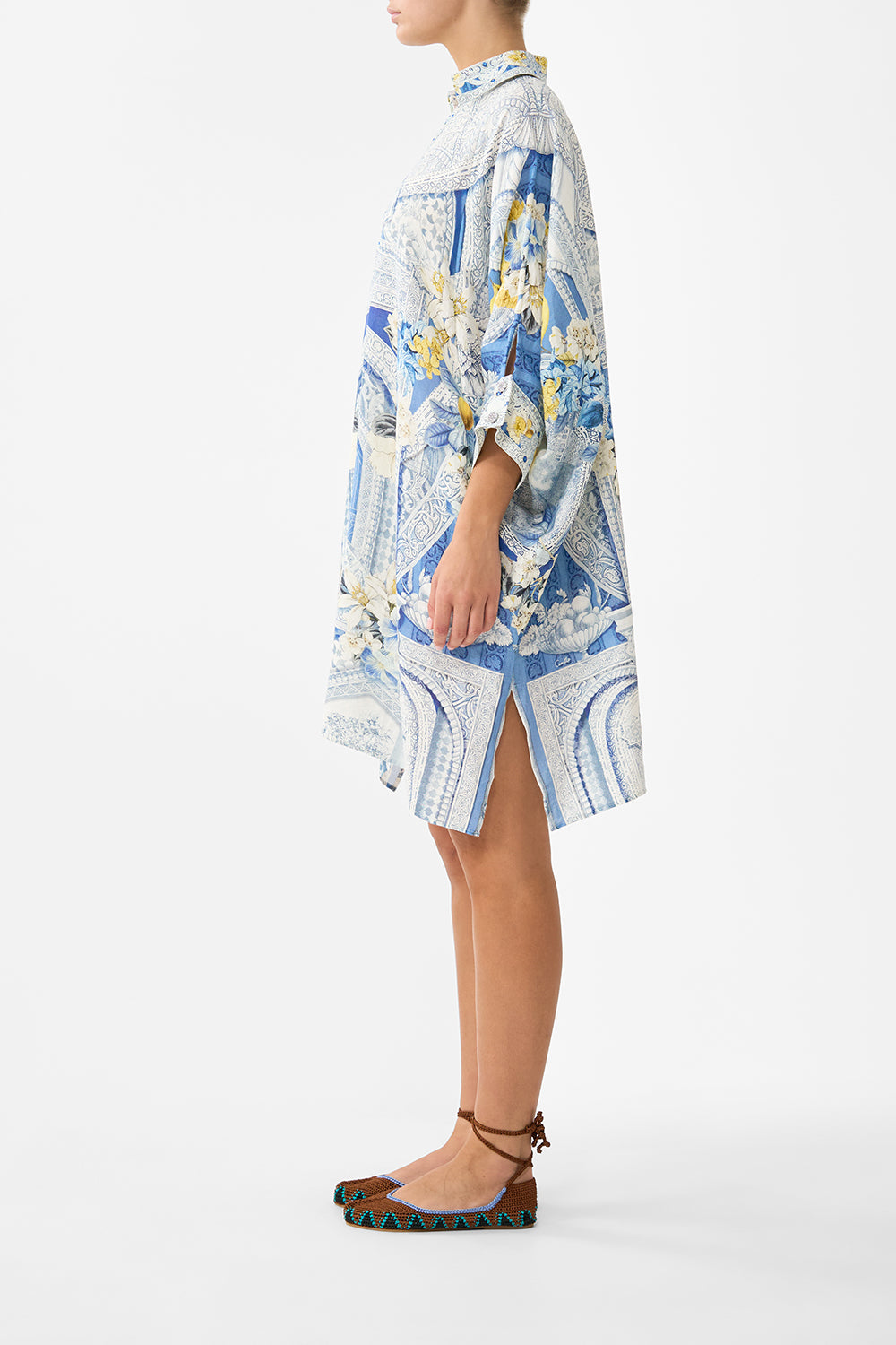 Camilla Wide Body Collared Kaftan - De Nada Granada