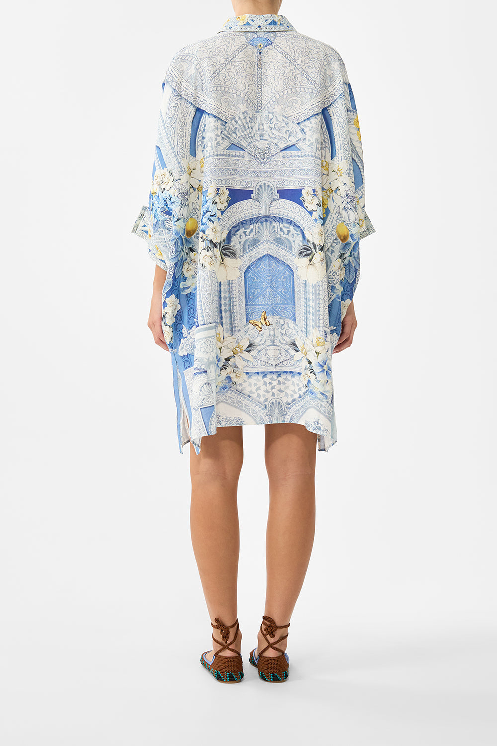 Camilla Wide Body Collared Kaftan - De Nada Granada