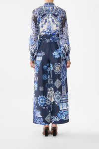 Camilla Detachable Pussy Bow Raglan Blouse - A Tiled Wonderland