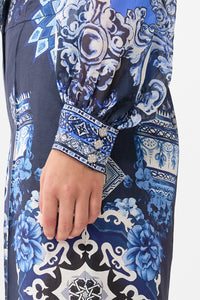 Camilla Detachable Pussy Bow Raglan Blouse - A Tiled Wonderland