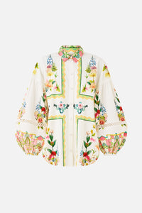 Camilla Balloon Sleeve Blouse - The Call Of Catalonia