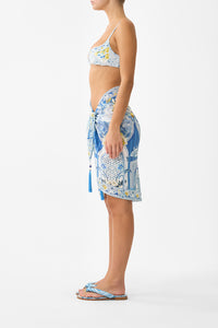 Camilla Woven Short Sarong With Tassels - De Nada Granada