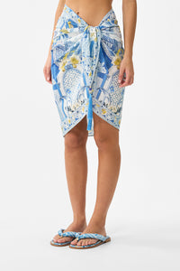 Camilla Woven Short Sarong With Tassels - De Nada Granada