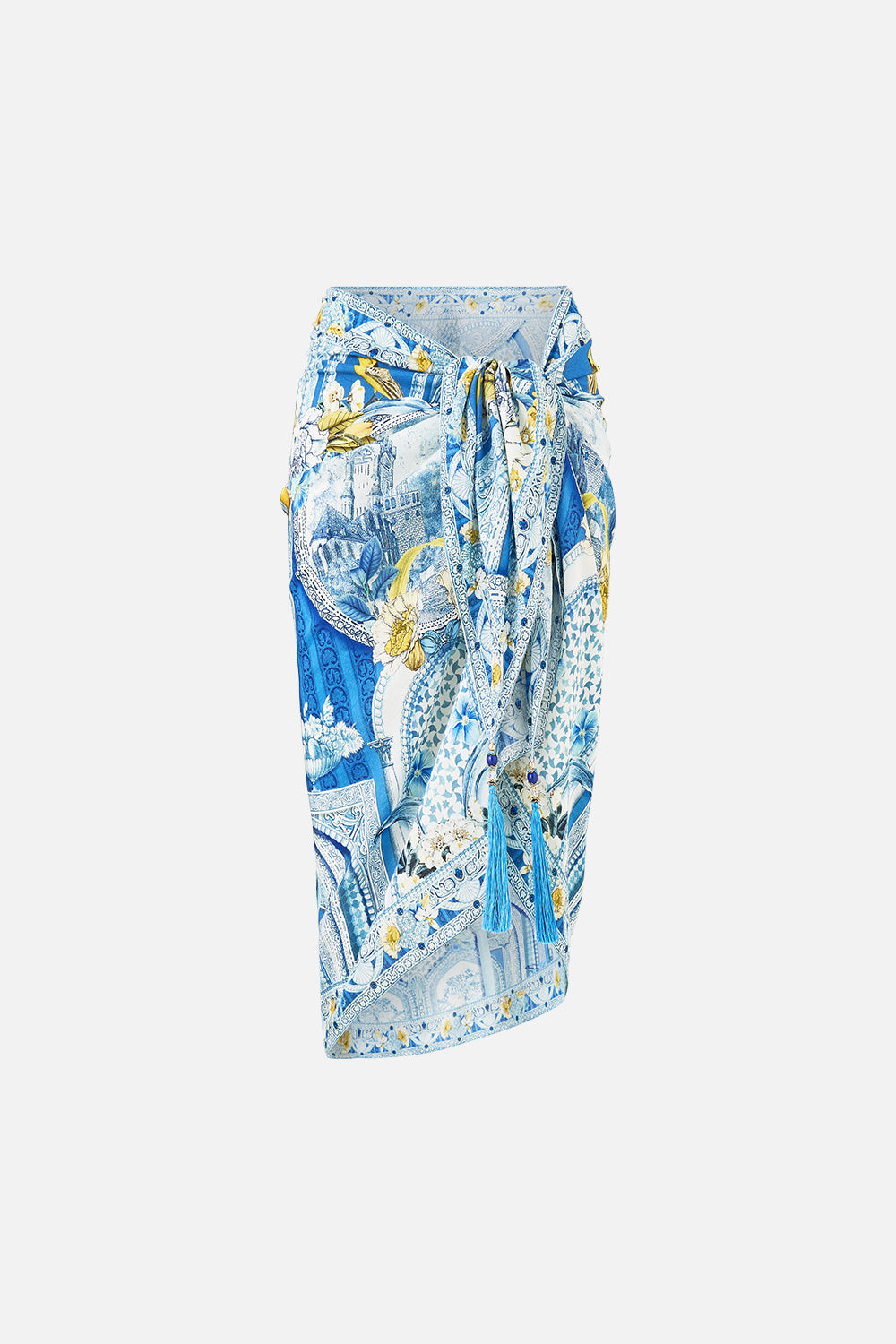 Camilla Woven Short Sarong With Tassels - De Nada Granada