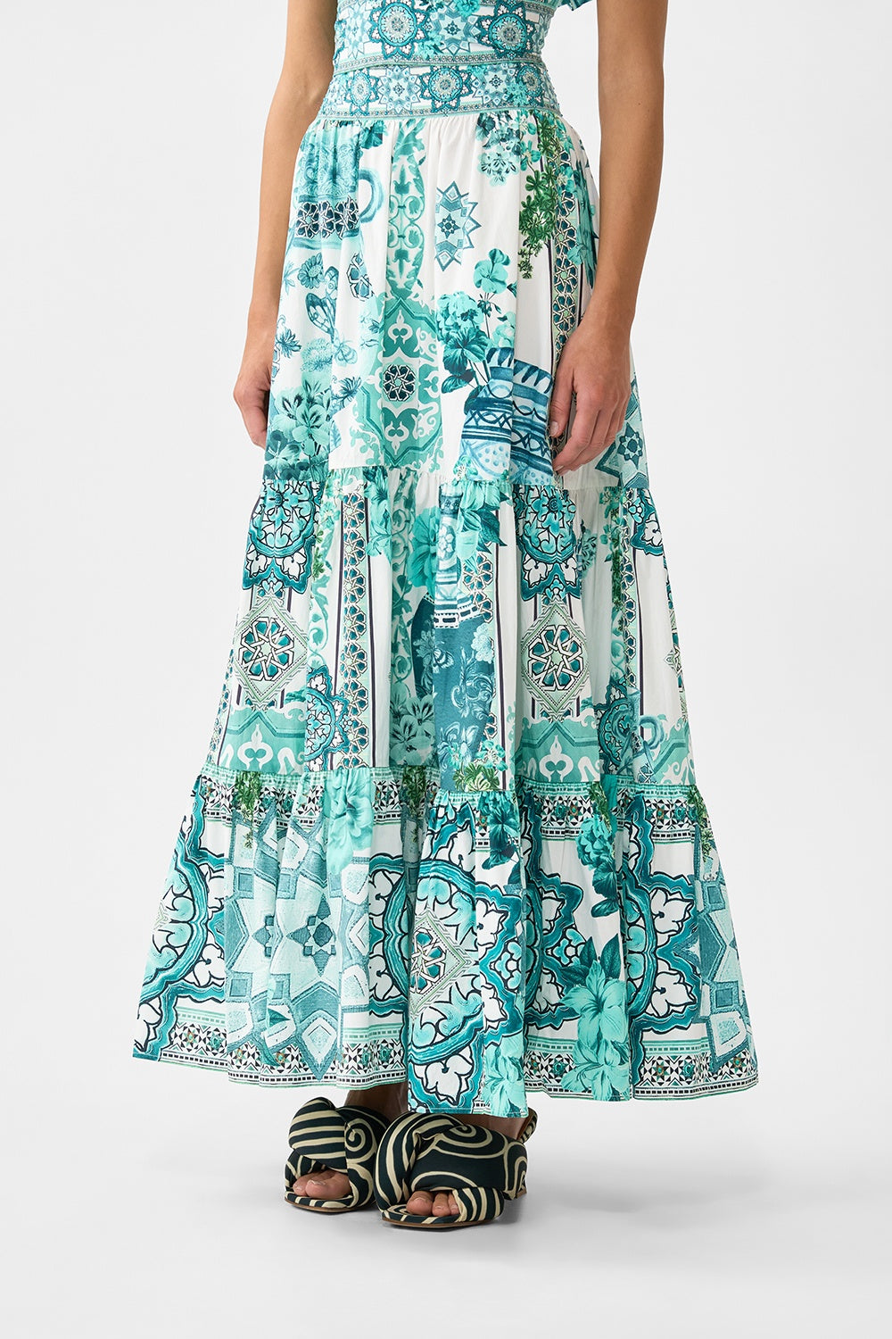 Camilla High Waisted Tiered Skirt - Balearic Bebé