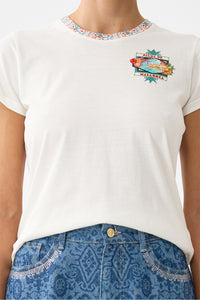 Camilla Slim Fit Round Neck T-Shirt - Meet Me In Mallorca