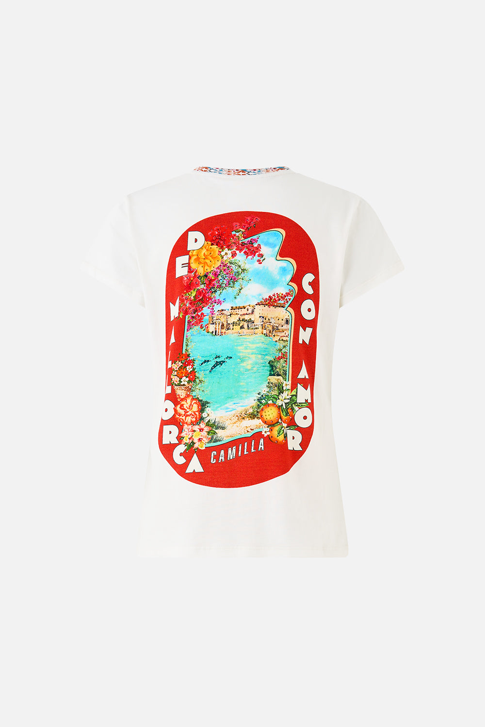 Camilla Slim Fit Round Neck T-Shirt - Meet Me In Mallorca