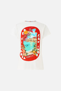 Camilla Slim Fit Round Neck T-Shirt - Meet Me In Mallorca