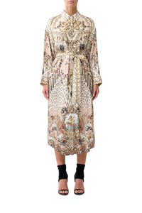 Camilla Shirt Dress With Back Button Detail - Aranjuez Animalia