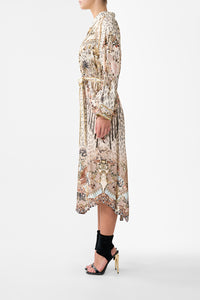 Camilla Shirt Dress With Back Button Detail - Aranjuez Animalia