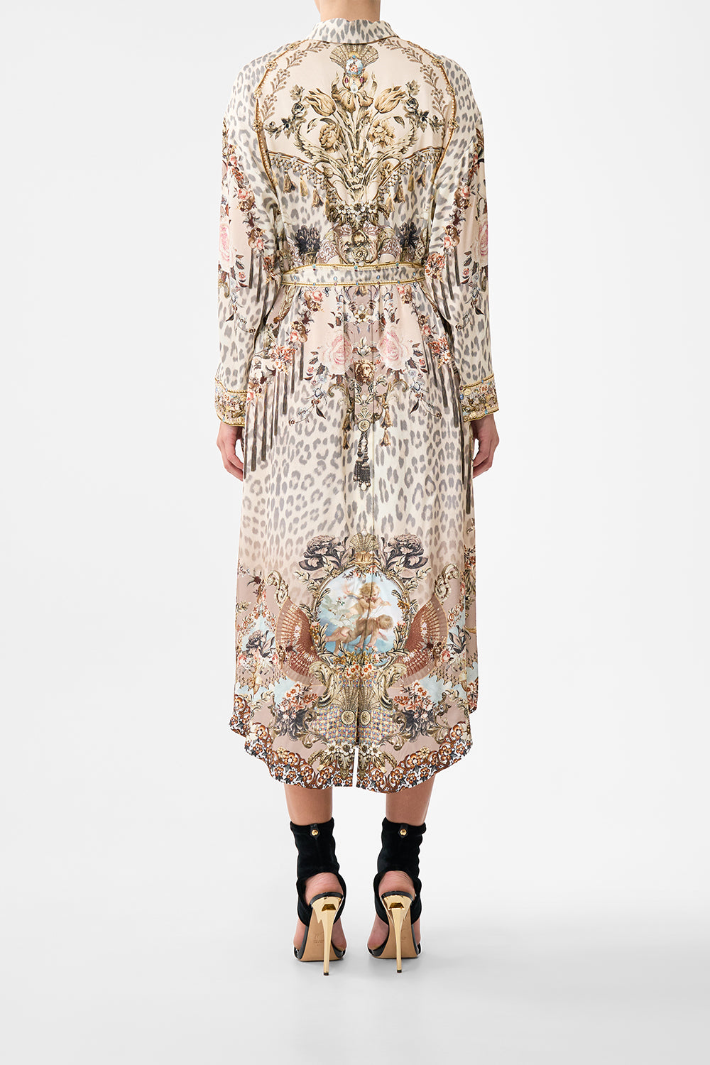 Camilla Shirt Dress With Back Button Detail - Aranjuez Animalia