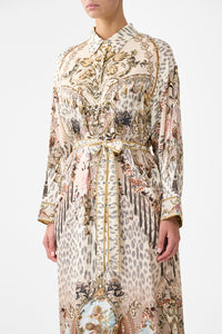 Camilla Shirt Dress With Back Button Detail - Aranjuez Animalia