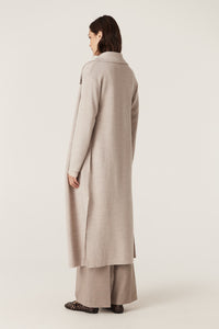 Cable Parsons Merino Cardigan - Mushroom