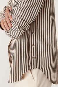 Cable Jamie Stripe Shirt - Khaki Stripe