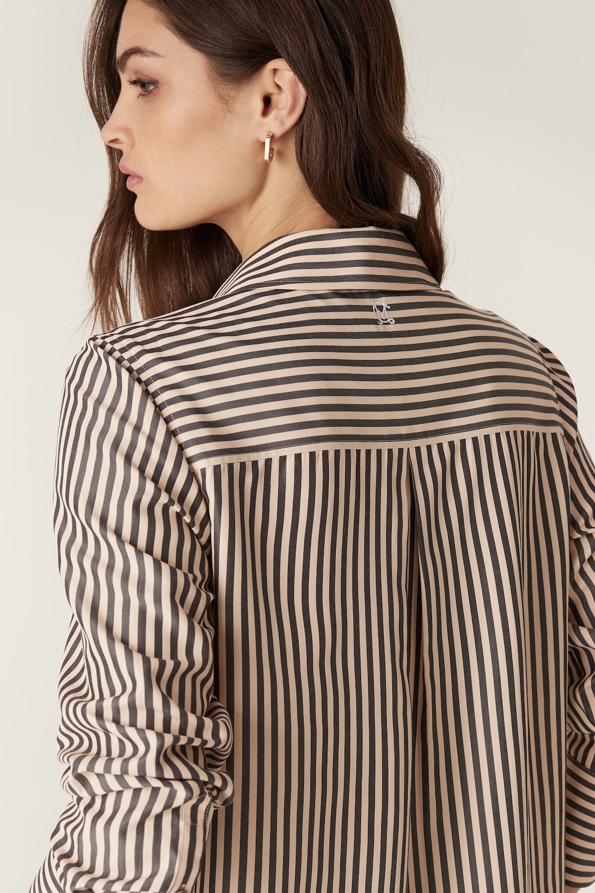 Cable Jamie Stripe Shirt - Khaki Stripe