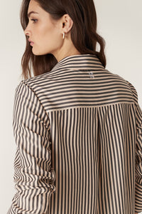 Cable Jamie Stripe Shirt - Khaki Stripe