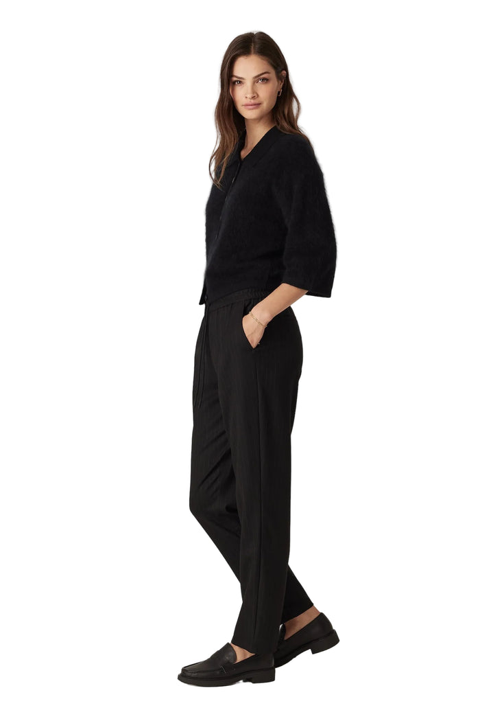 Cable Vincent Wool Pant - Black Pinstripe