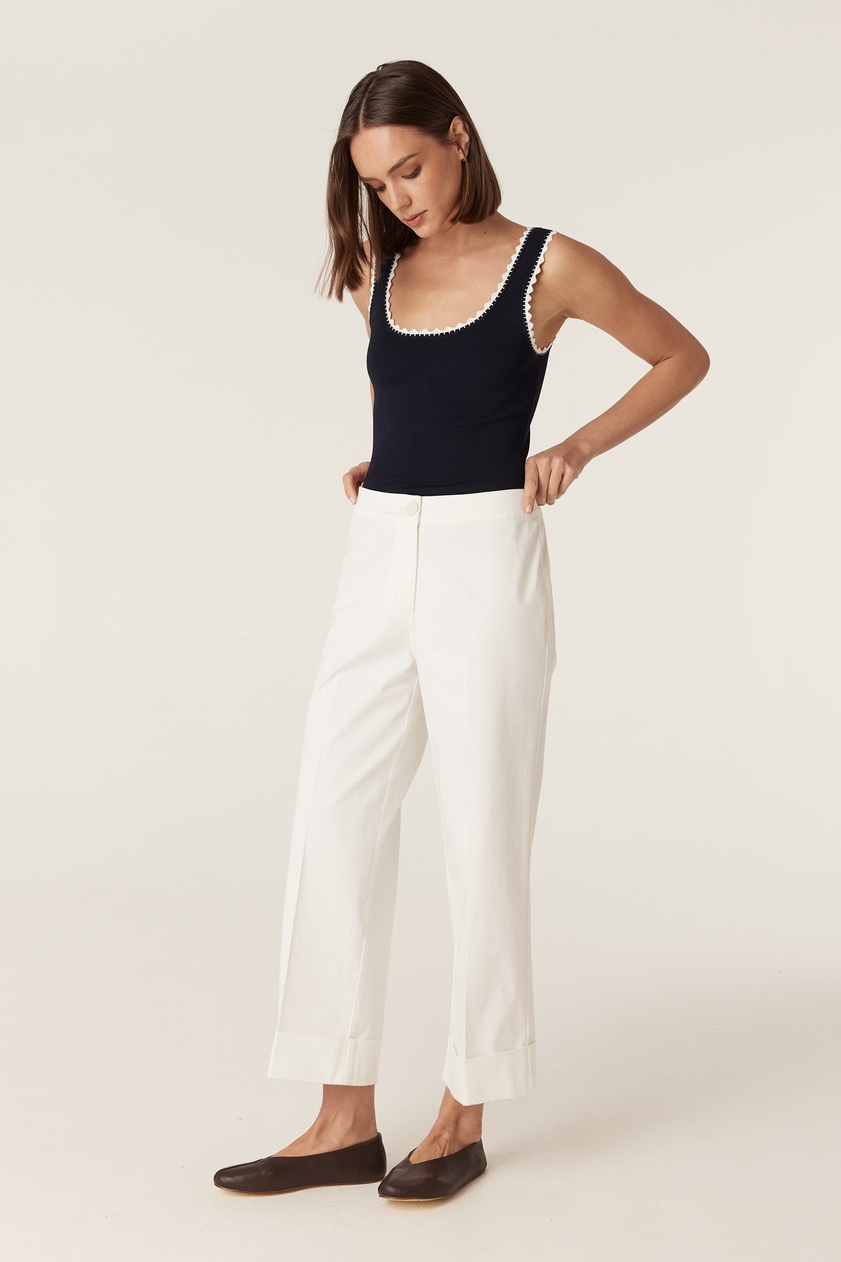 Cable Porto Pant - White