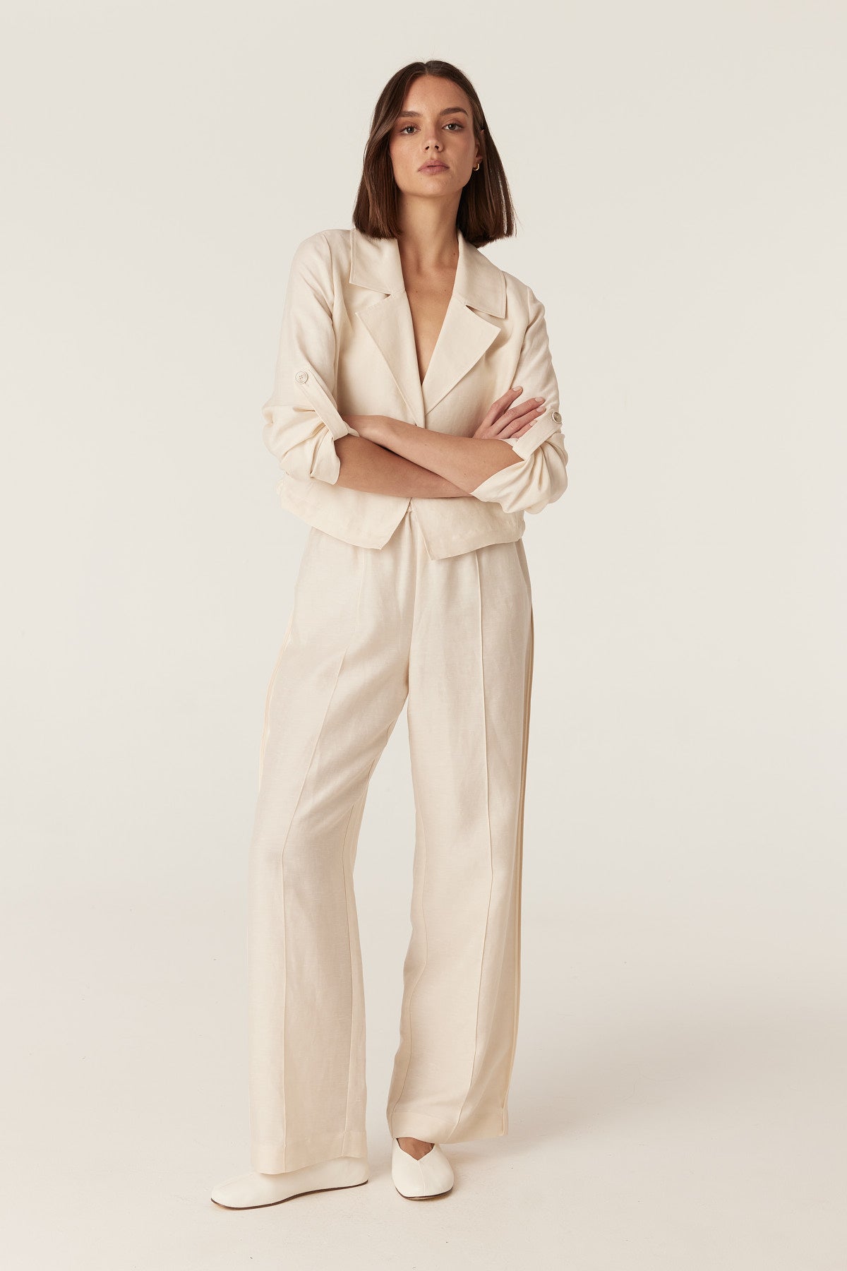 Cable Goldie Pant – Ecru