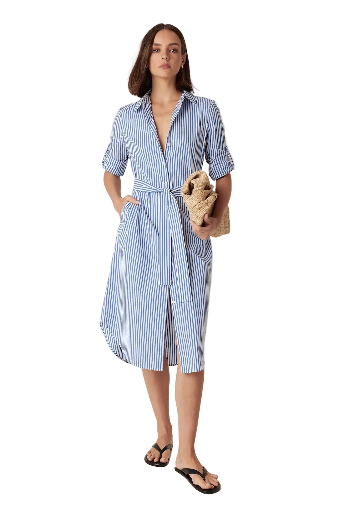 Cable Portsea Shirt Dress – Blue Stripe