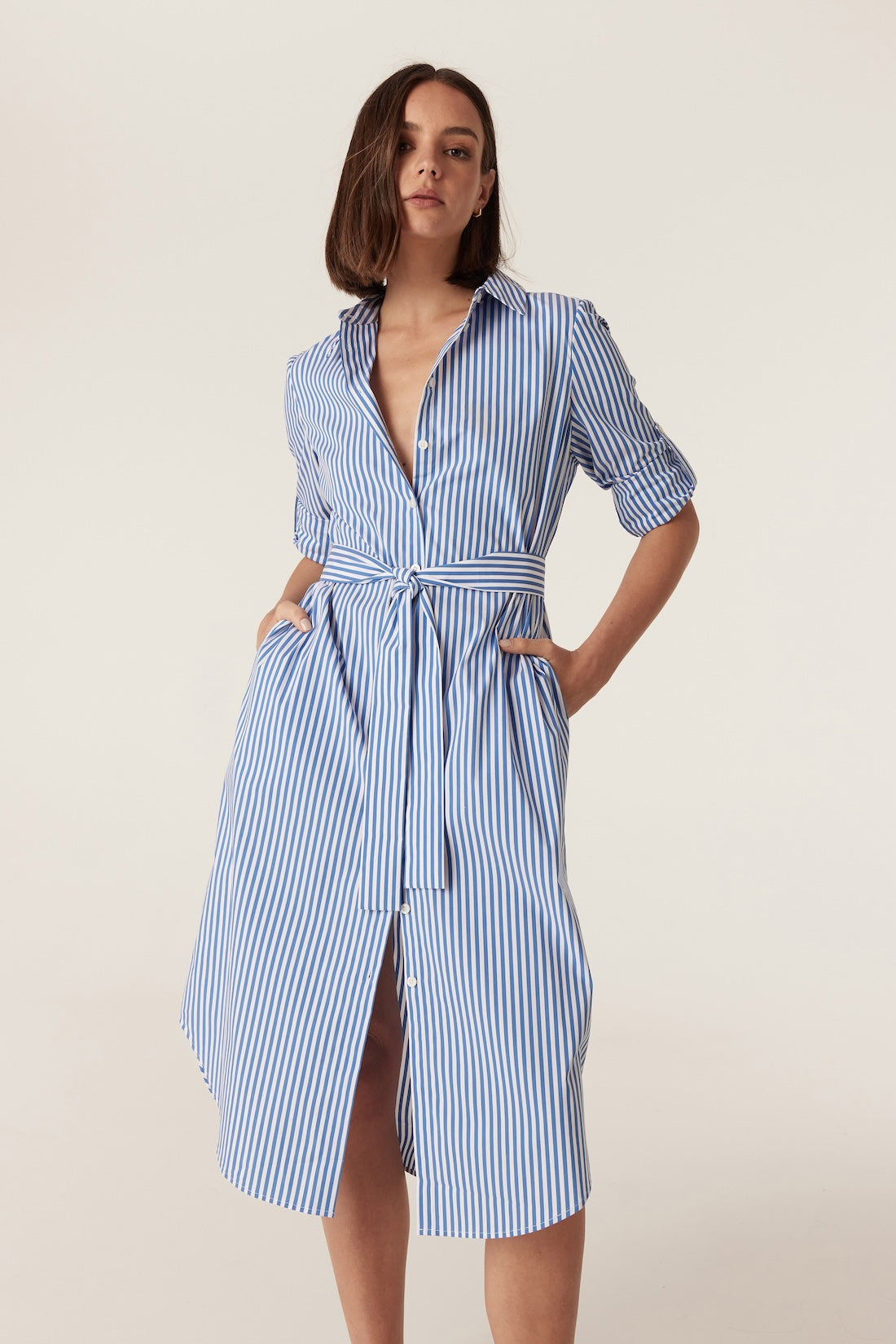 Cable Portsea Shirt Dress – Blue Stripe