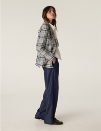 Cable Alix Jacket - Navy Check