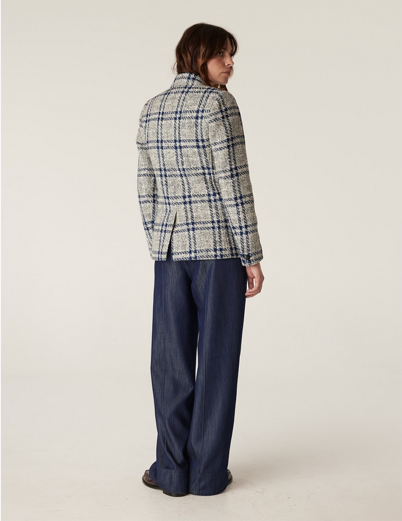 Cable Alix Jacket - Navy Check