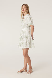 Cable Gracie Linen Dress - Palm Print