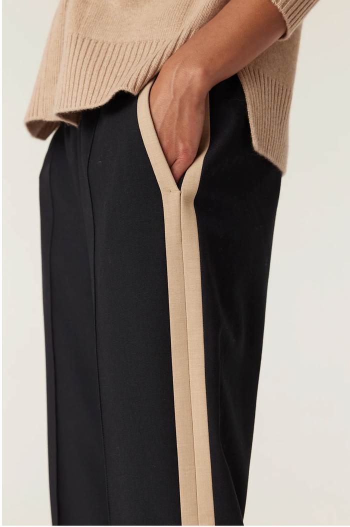 Cable Leah Pant - Navy/Camel Stripe