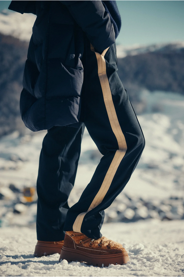 Cable Leah Pant - Navy/Camel Stripe