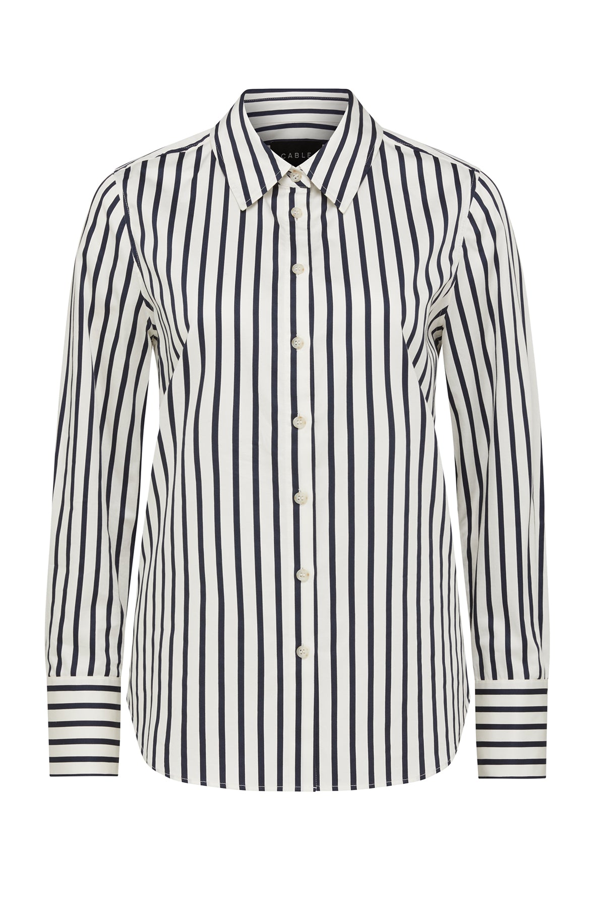 Cable Lina Stripe Shirt - Navy Stripe