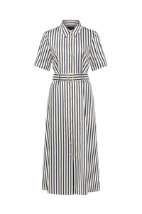 Cable Lina Stripe Shirt Dress - Navy Stripe