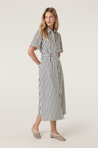 Cable Lina Stripe Shirt Dress - Navy Stripe
