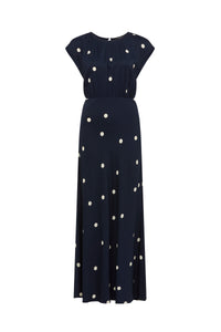 Cable Muse Dress - Navy Spot