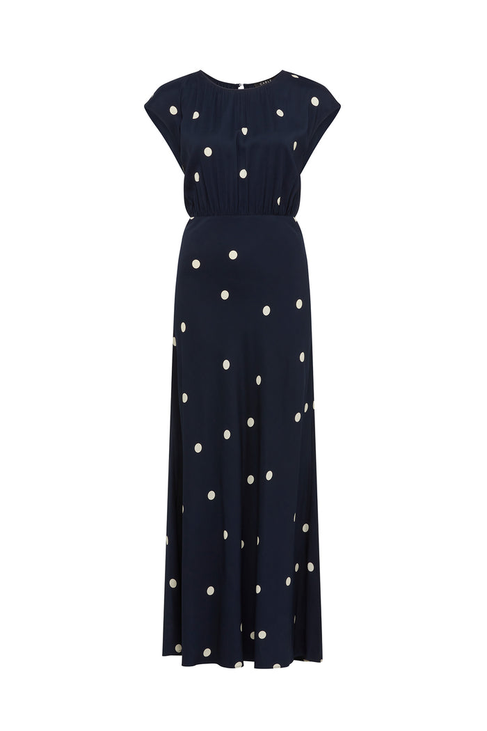 Cable Muse Dress - Navy Spot
