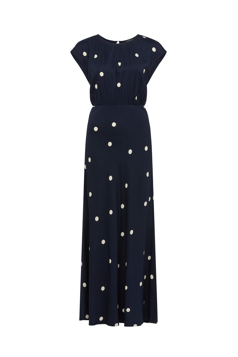 Cable Muse Dress - Navy Spot