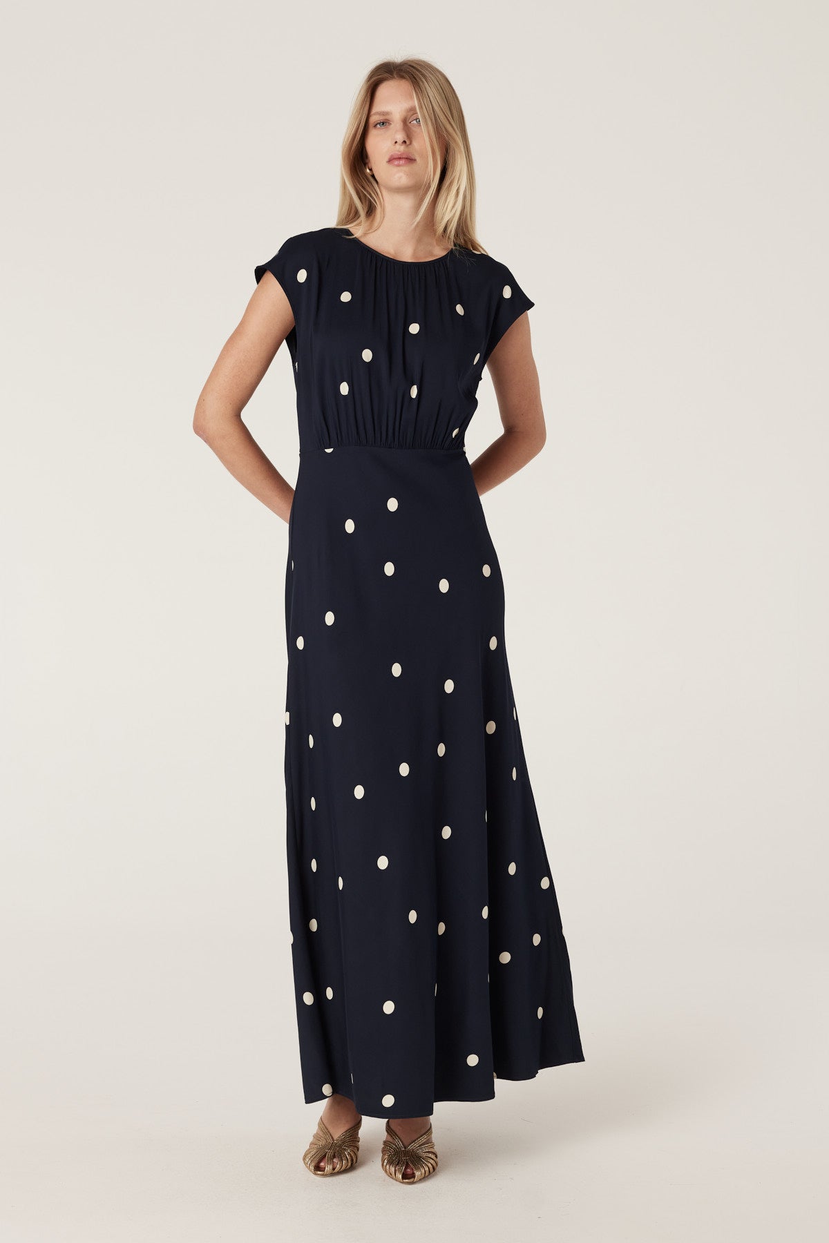 Cable Muse Dress - Navy Spot