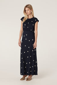 Cable Muse Dress - Navy Spot