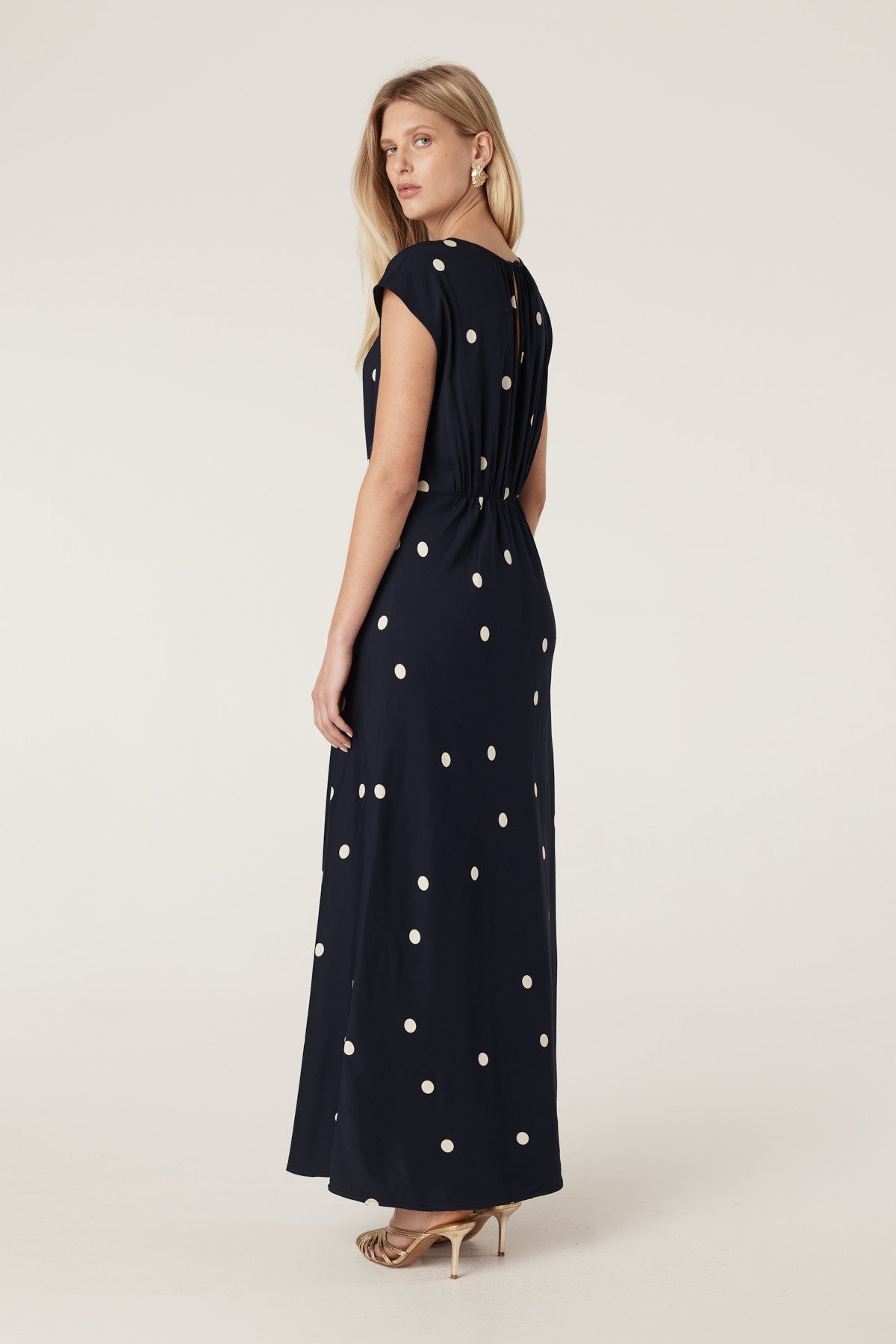 Cable Muse Dress - Navy Spot