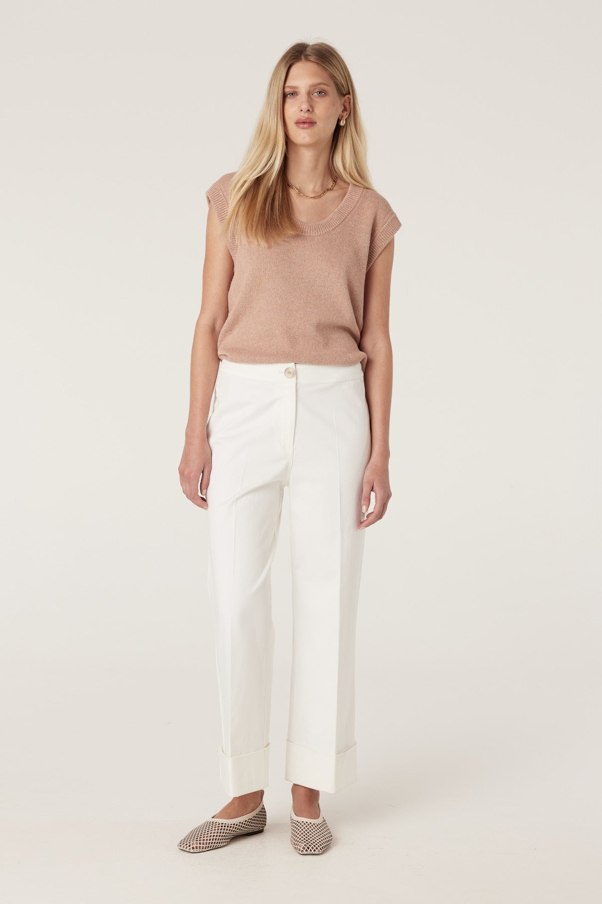 Cable Porto Pant - White