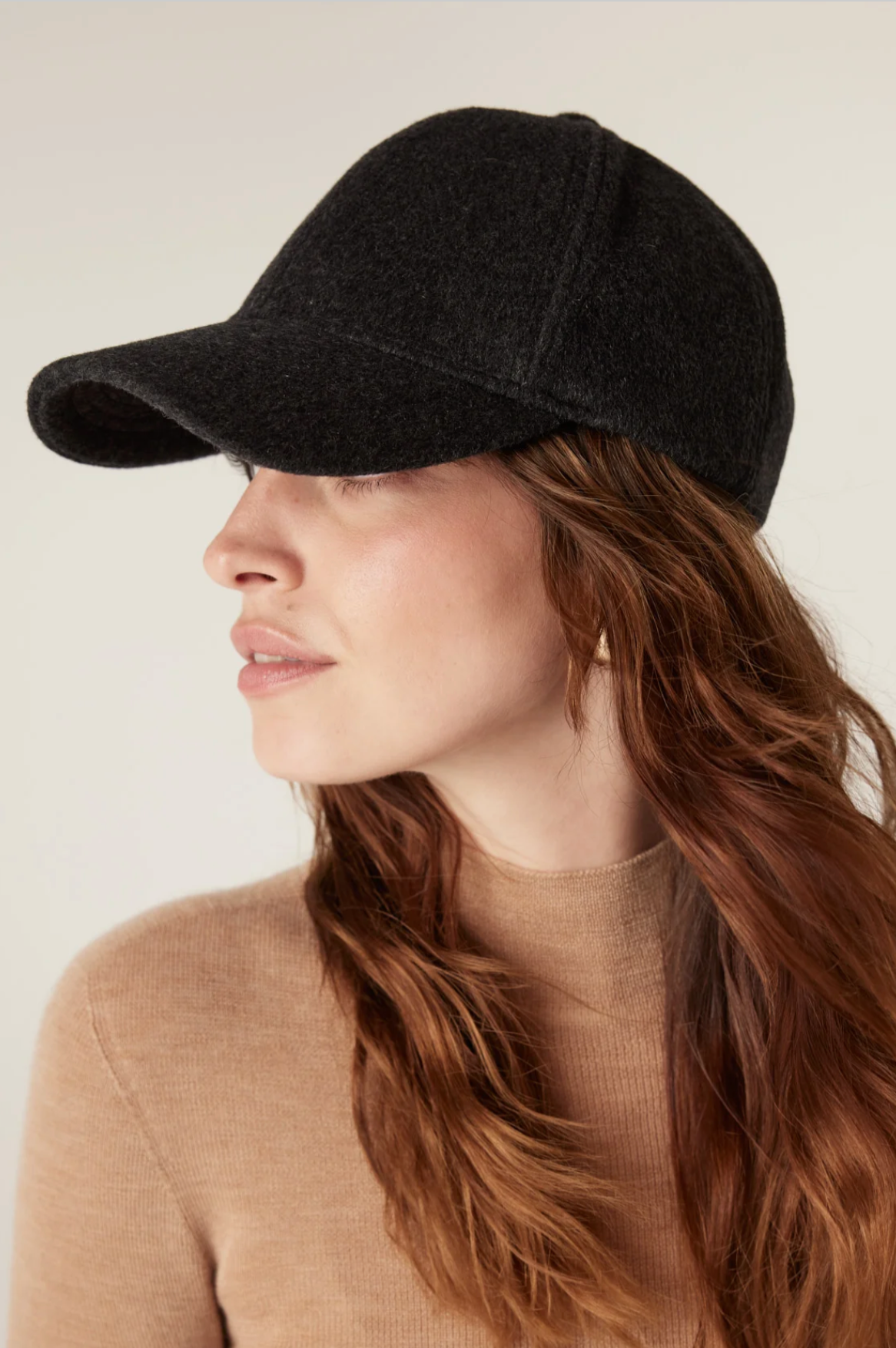 Cable Wool Cashmere Cap - Charcoal