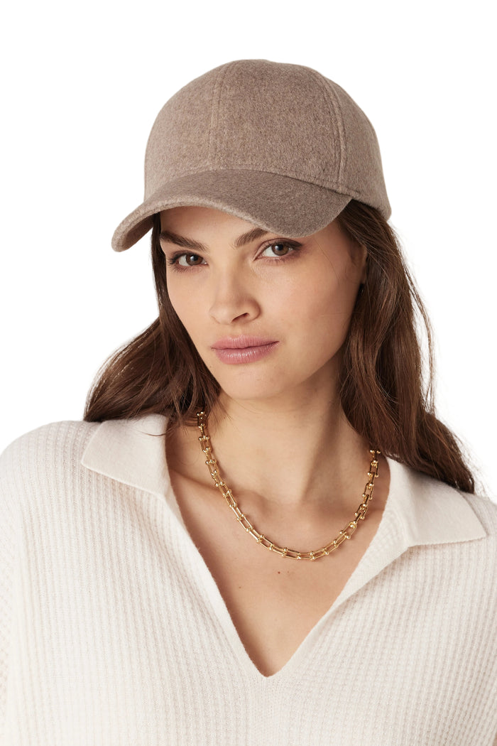 Cable Wool Cashmere Cap - Pebble
