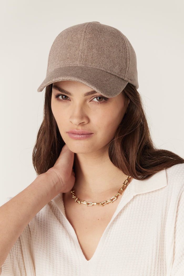 Cable Wool Cashmere Cap - Pebble
