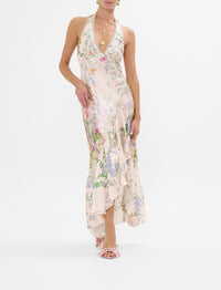 Camilla  Bias Halter Dress With Ruffle Hem - Palacio Playground