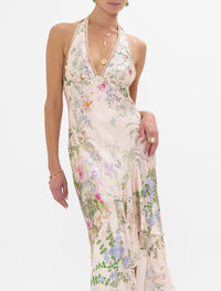 Camilla  Bias Halter Dress With Ruffle Hem - Palacio Playground