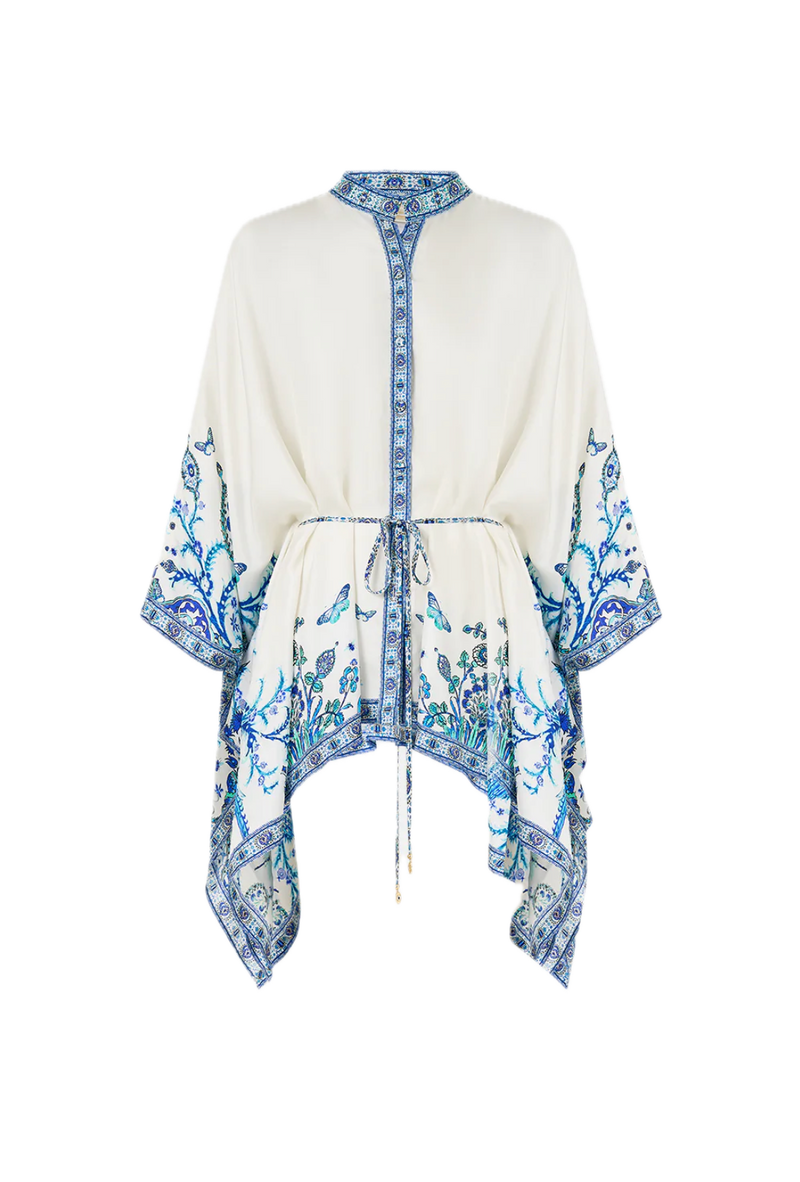 Camilla Button Through Scarf Blouse - Isnik Lullaby