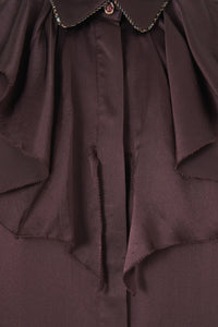 Camilla Collared Shirt With Frill Neck Detail - Animals In The Palace