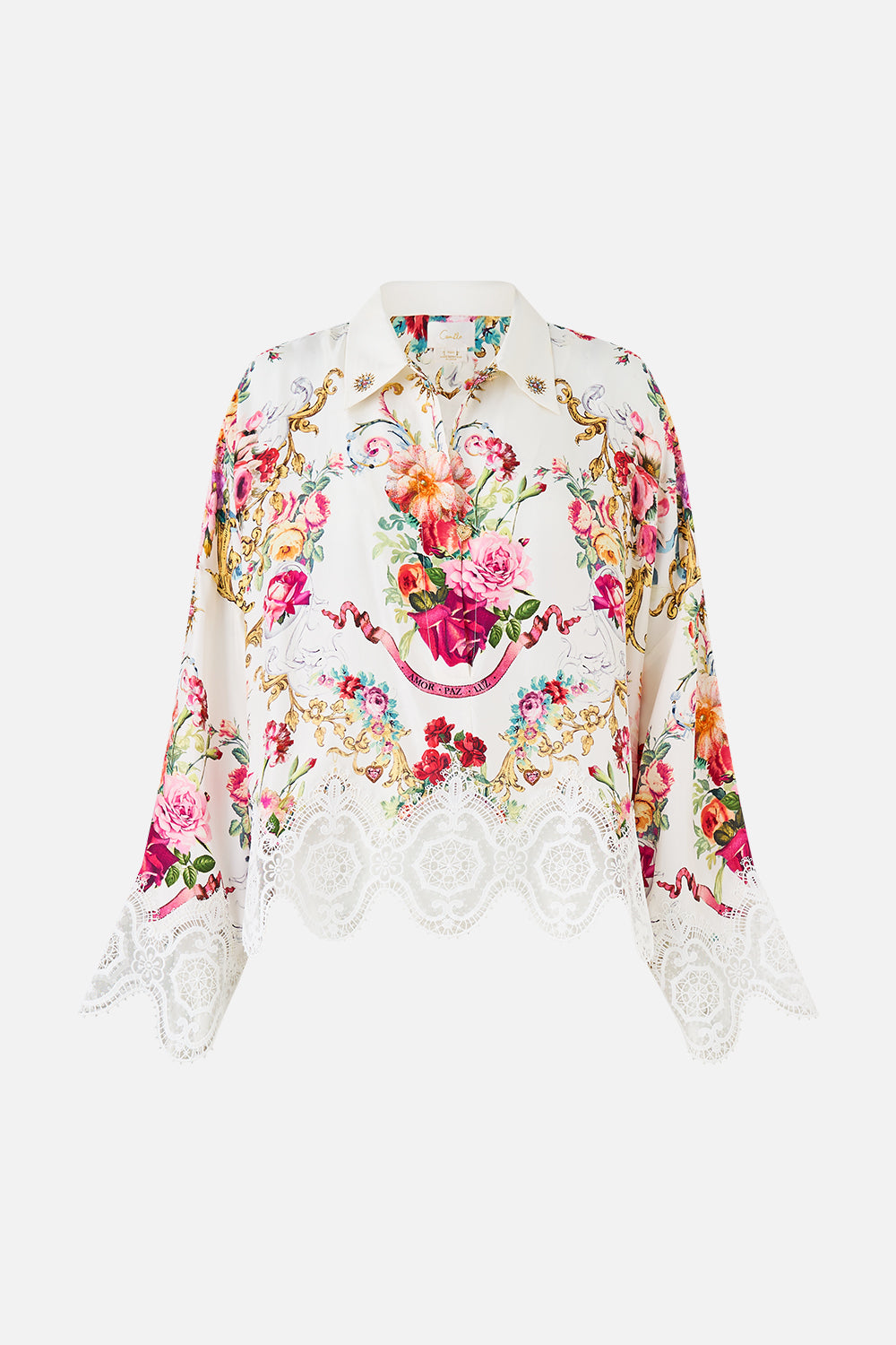 Camilla Cropped Relaxed Shirt - Torero Libertine